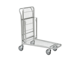 Dviaukštis vežimėlis su lentynomis