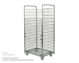 Konteinerinis vežimėlis su vertikaliom lentynom