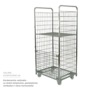 Konteinerinis vežimėlis su lentynomis