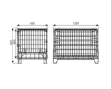 Paletinio konteinerio brėžinys