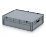 Euro dėžė 800x600x235 mm su atlenkiamu dangčiu 